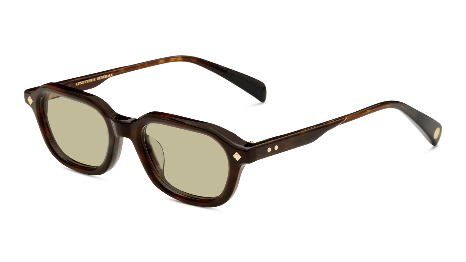 LUNETTERIE GENERALE SUNGLASSES - DOLCE FAR NIENTE DARK TORTOISE/18K GOLD