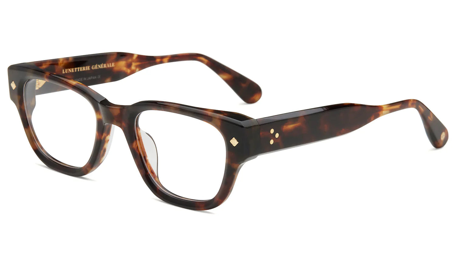 LUNETTERIE GENERALE EYEGLASSES - MINUIT MOINS UNE MEDIUM TORTOISE 24K GOLD 54