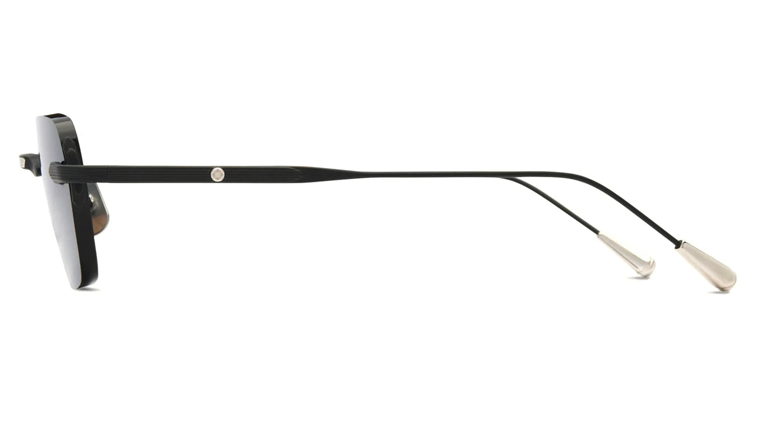 LUNETTERIE GENERALE SUNGLASSES - WABI-SABI  BLACK/PALALADIUM SOLID INDIGO BLUE 54