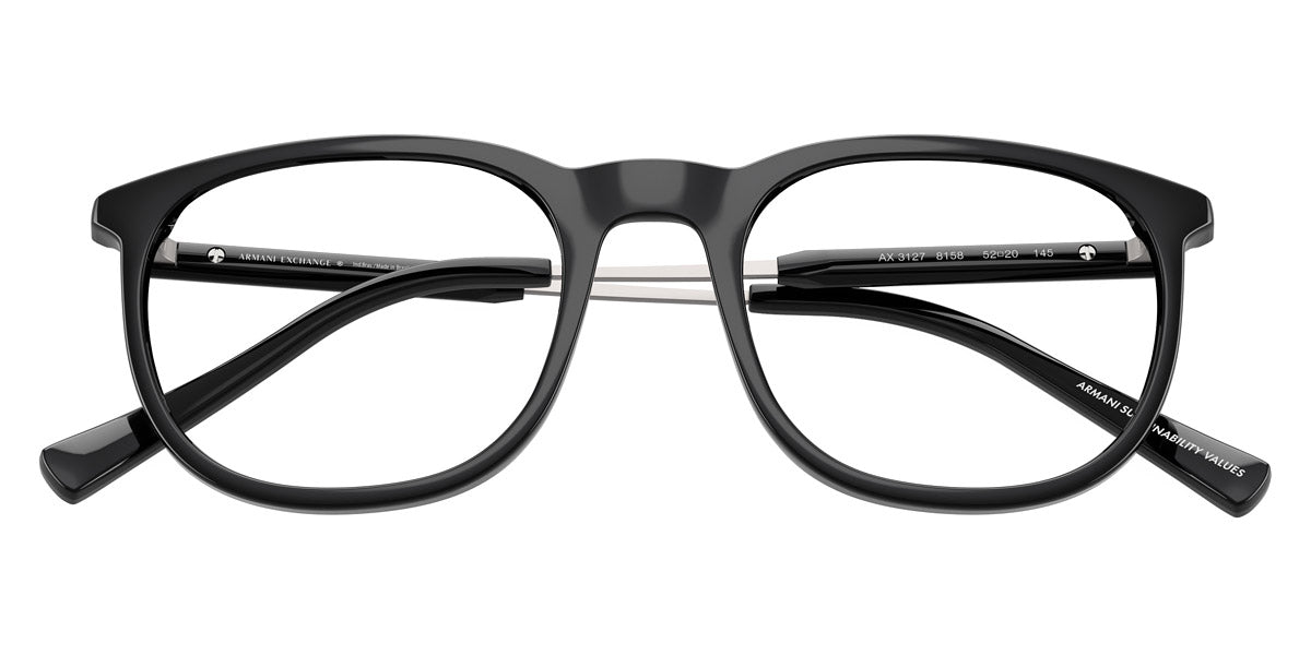 ARMANI EXCHANGE EYEGLASSES - AX3127 8158 52 - Shiny Black