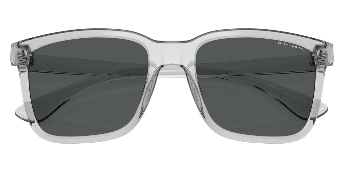 ARMANI EXCHANGE SUNGLASSES - AX4112SU 823987 55 - Shiny Transparent Gray