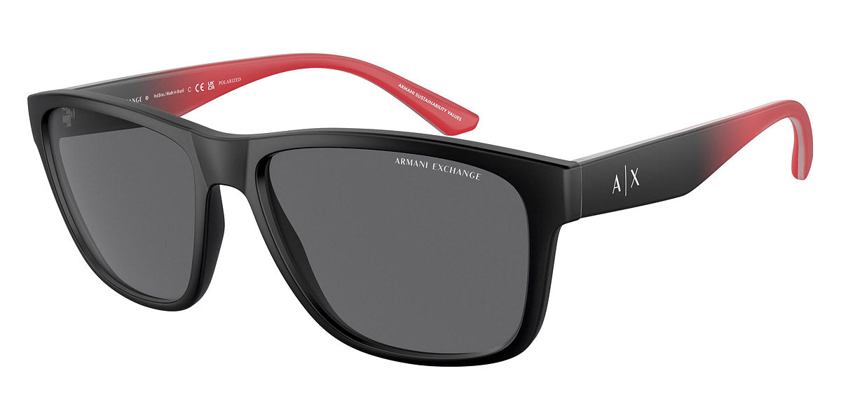 ARMANI EXCHANGE SUNGLASSES - AX4135SF 807881 59 - Matte Black/Black Gradient Red