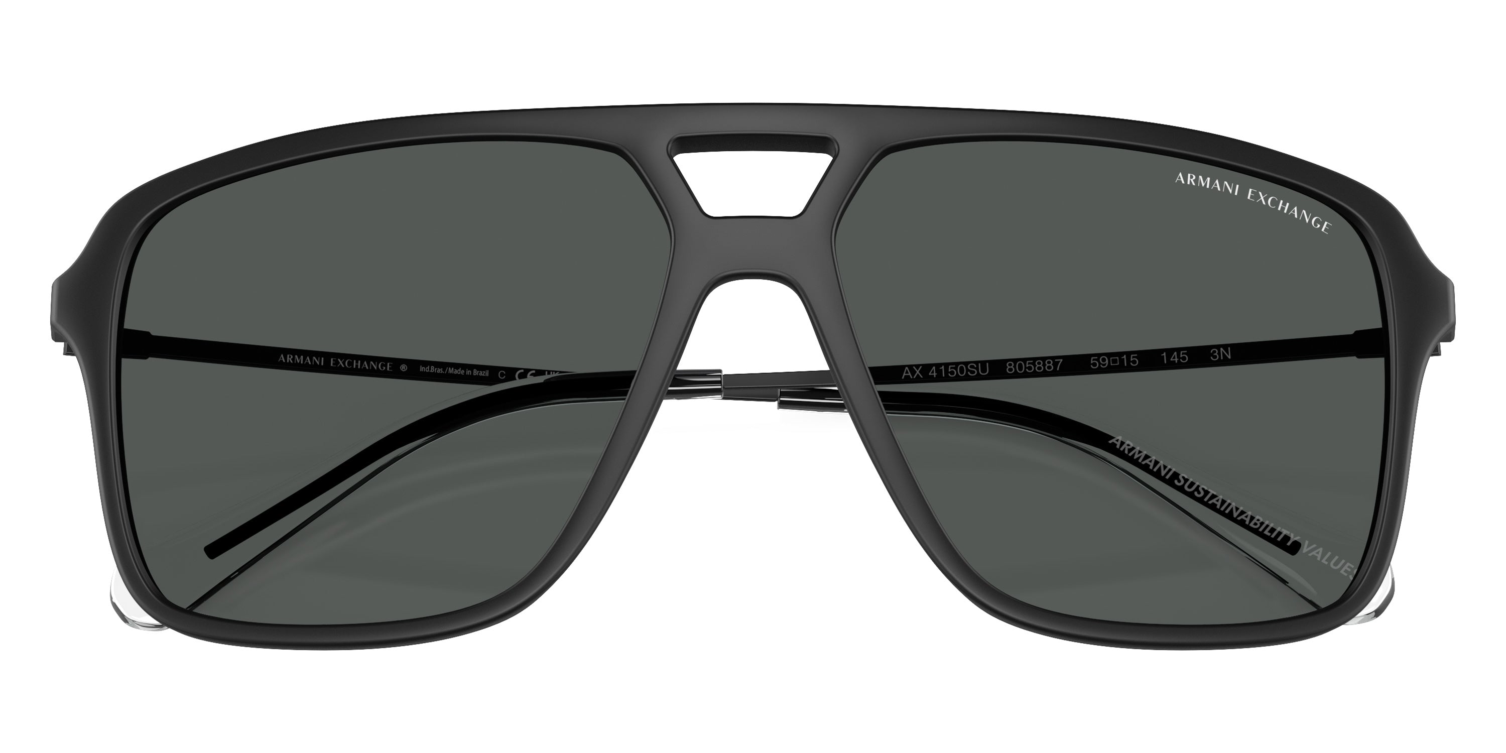 awiha ARMANI EXCHANGE SUNGLASSES - AX4150SU 805887 59 - Matte Black