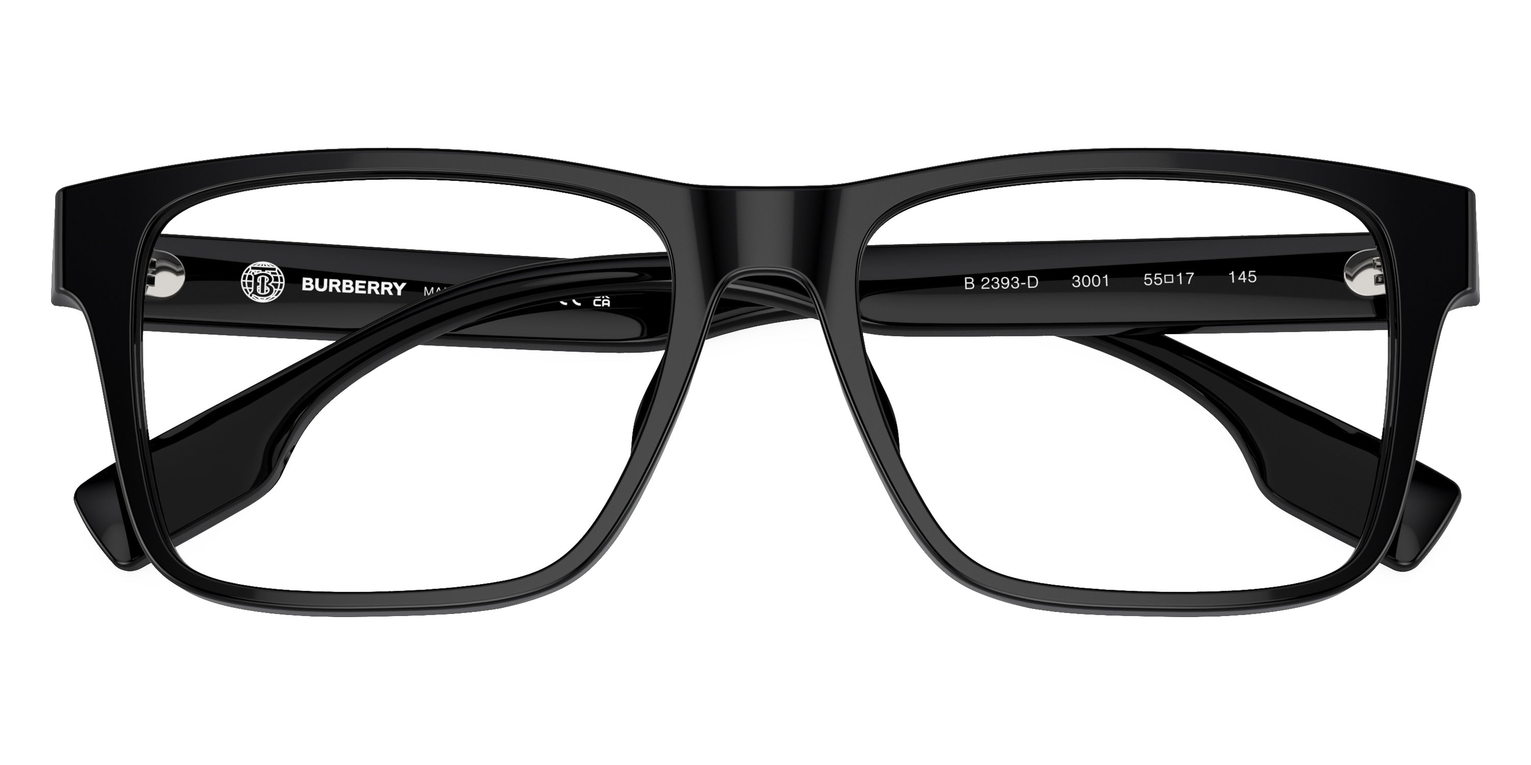 BURBERRY EYEGLASSES - BE2393D 3001 55 - BLACK