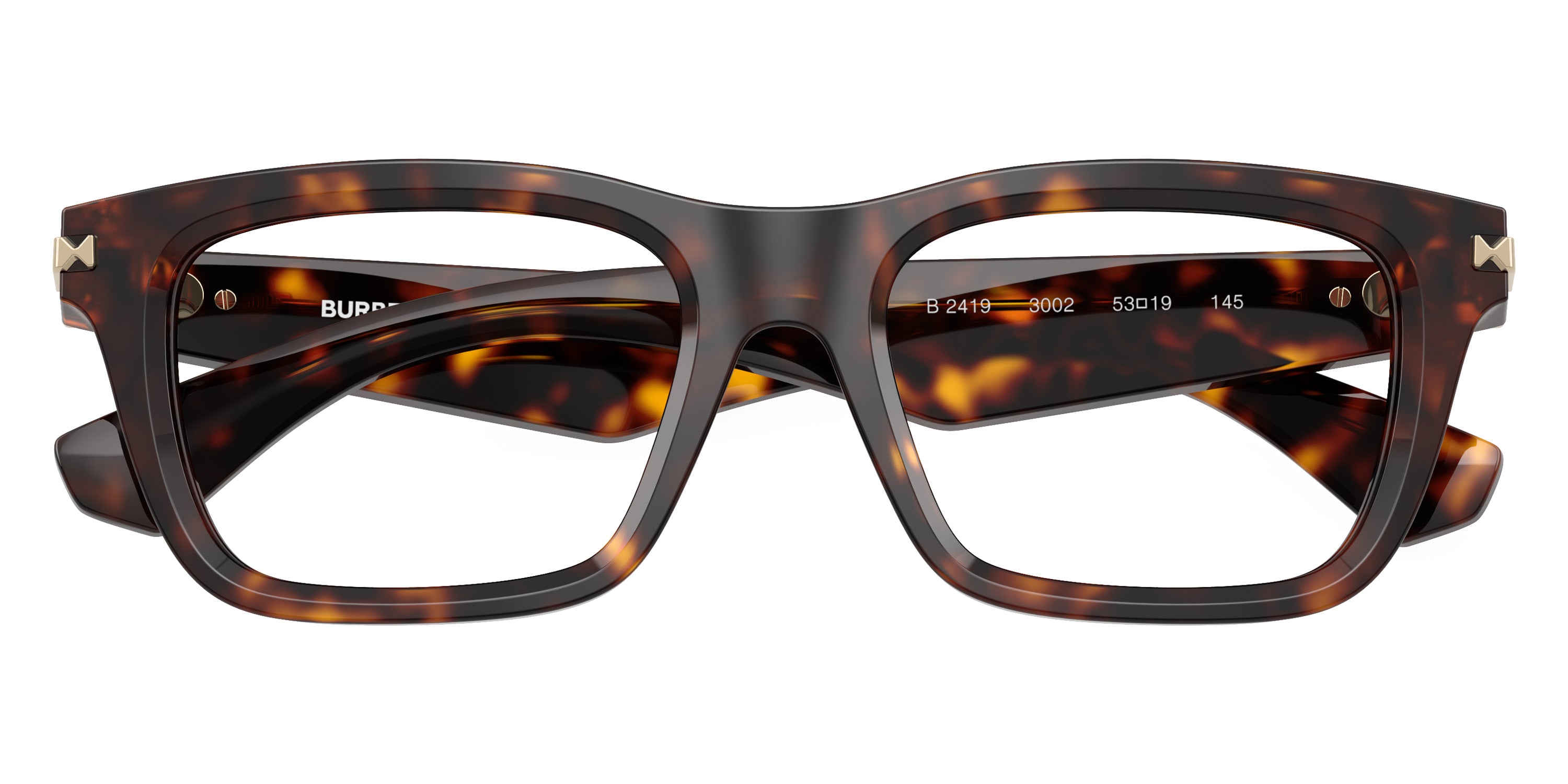 BURBERRY EYEGLASSES - BE2419 3002 51 - DARK HAVANA