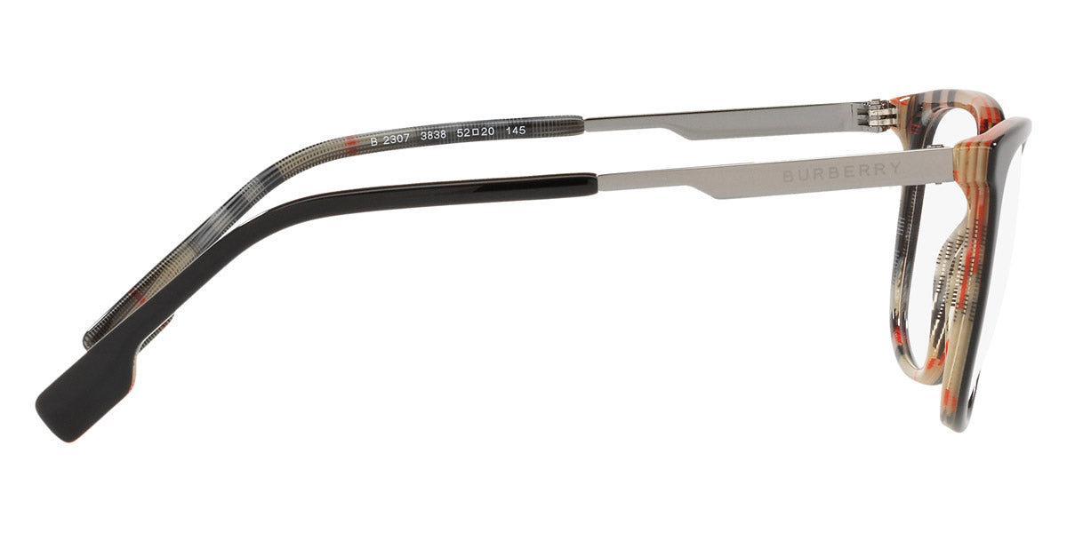 BURBERRY EYEGLASSES COMPTON - BE2307F 3838 52 - Top Black on Vintage Check