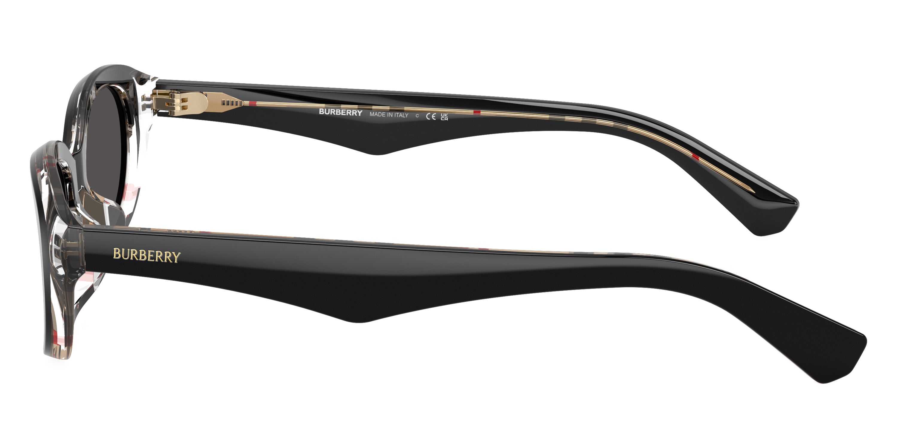 BURBERRY SUNGLASSES - BE4447D 412187 55 - Top Black Vintage Check