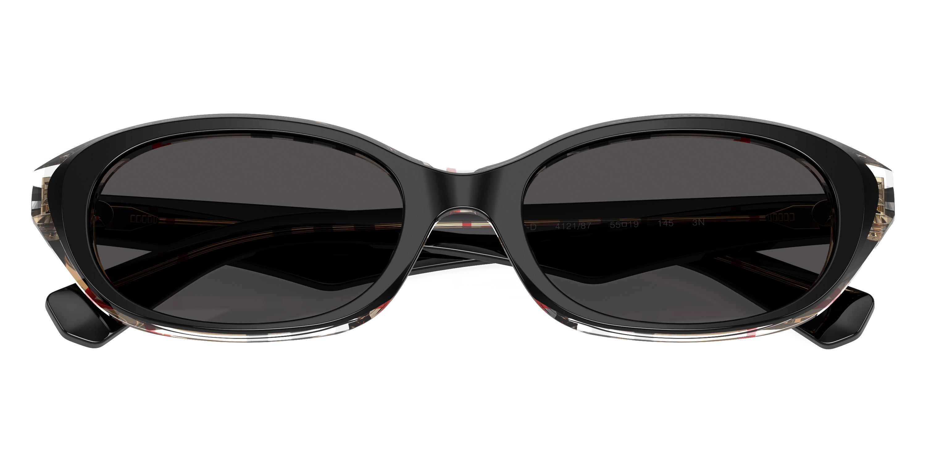 BURBERRY SUNGLASSES - BE4447D 412187 55 - Top Black Vintage Check