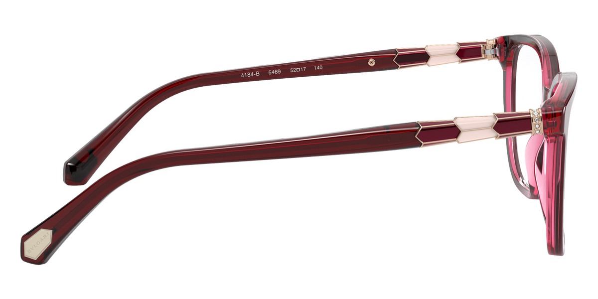 BVLGARI EYEGLASSES - BV4184B 5469 54 - Bordeaux on Transparent Red