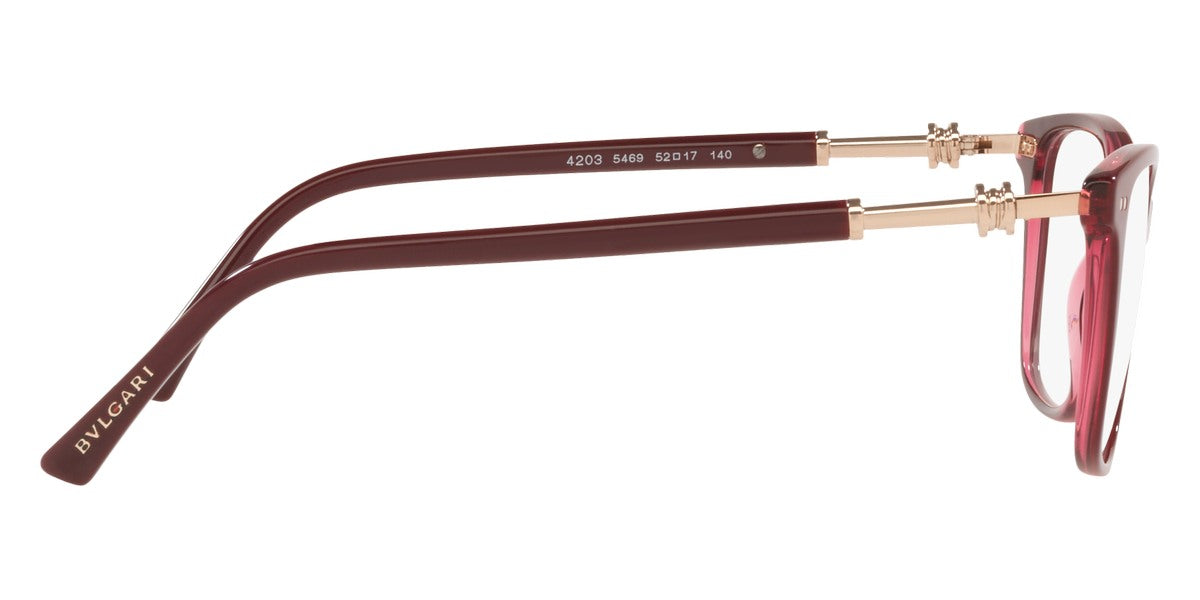BVLGARI EYEGLASSES - BV4203 5469 52 - Bordeaux on Transparent Red