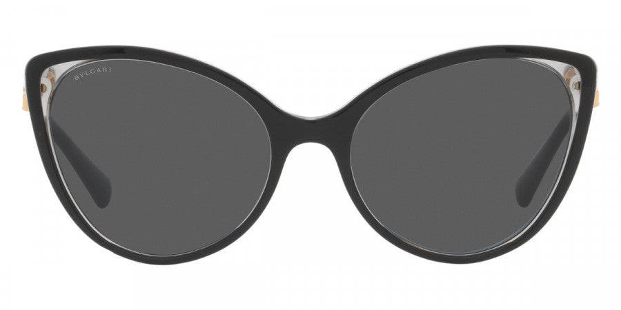 BVLGARI SUNGLASSES - BV8246B 538187 57 - Black on Transparent Gray