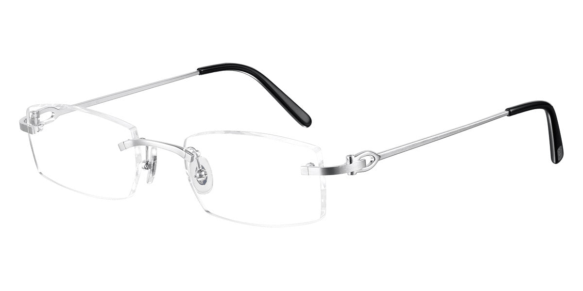 CARTIER EYEGLASSES - CT0045O 001 51 - Silver Décor C