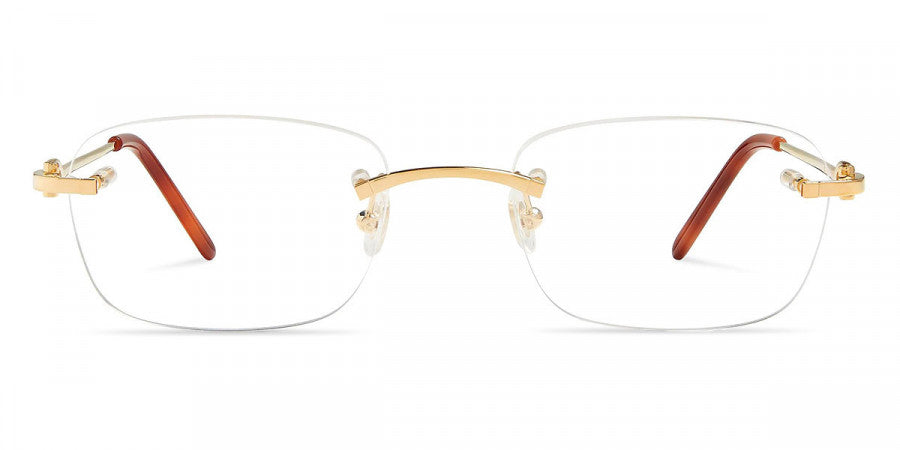 CARTIER EYEGLASSES - CT0050O 001 53 - Gold Signature C de Cartier