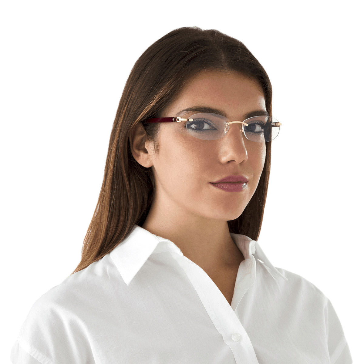 CARTIER EYEGLASSES - CT0056O 002 52 - Gold/White Décor C