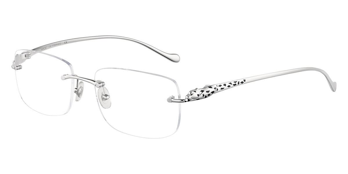 CARTIER EYEGLASSES - CT0063O 001 53 - Silver Panthère De Cartier
