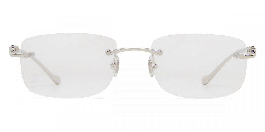 CARTIER EYEGLASSES - CT0063O 001 53 - Silver Panthère De Cartier