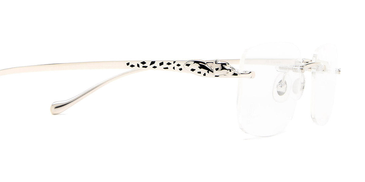 CARTIER EYEGLASSES - CT0063O 001 53 - Silver Panthère De Cartier