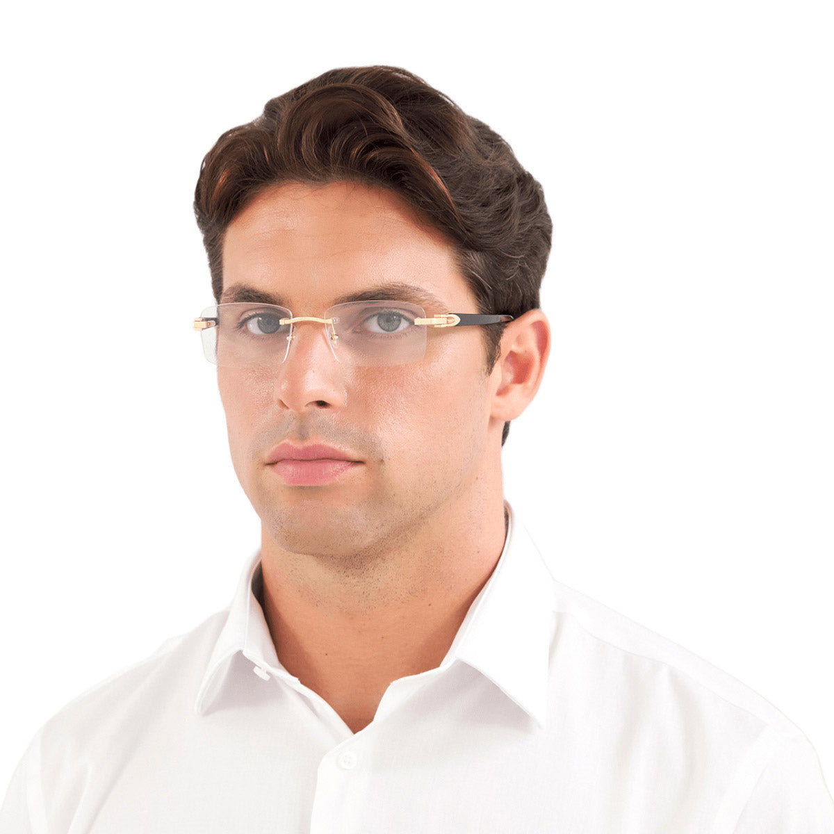 CARTIER EYEGLASSES - CT0287O 003 54 - Silver/Burgundy Décor C