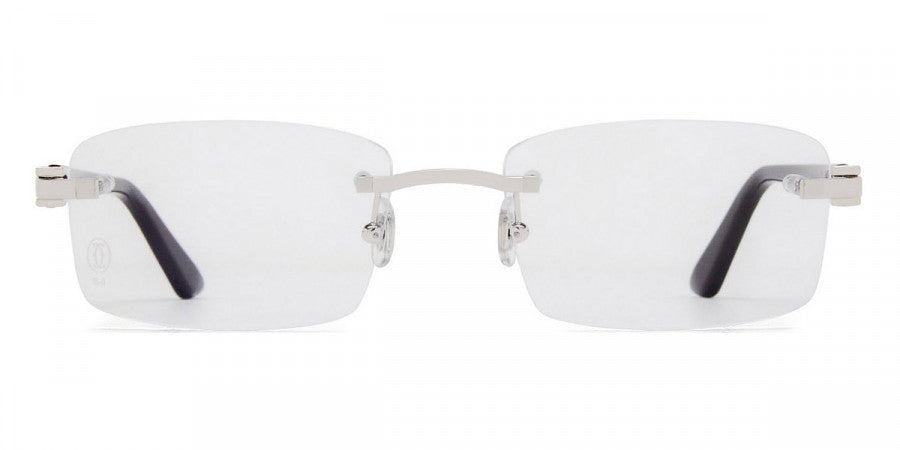 CARTIER EYEGLASSES - CT0287O 003 54 - Silver/Burgundy Décor C