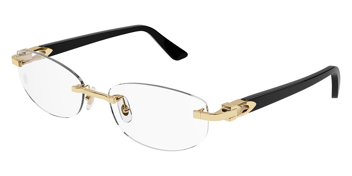 CARTIER EYEGLASSES - CT0318O 001 52 - Gold/Black C Décor