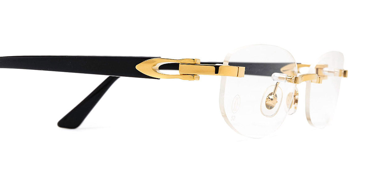 CARTIER EYEGLASSES - CT0318O 001 52 - Gold/Black C Décor