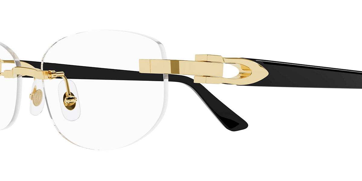 CARTIER EYEGLASSES - CT0318O 001 52 - Gold/Black C Décor
