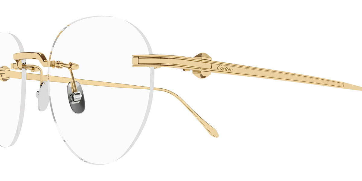 CARTIER EYEGLASSES - CT0342O 002 52 - Gold Pasha de Cartier