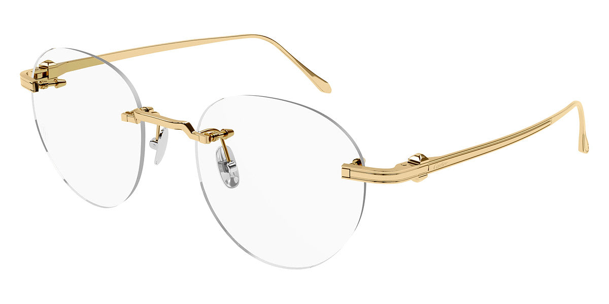 CARTIER EYEGLASSES - CT0342O 002 52 - Gold Pasha de Cartier