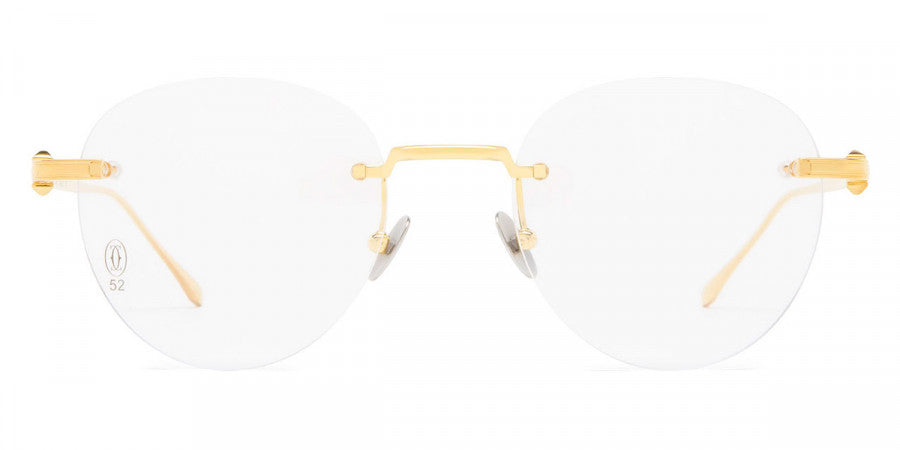 CARTIER EYEGLASSES - CT0342O 002 52 - Gold Pasha de Cartier
