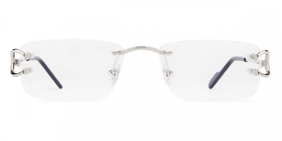 CARTIER EYEGLASSES - CT0344O 002 53 - Silver Signature C de Cartier