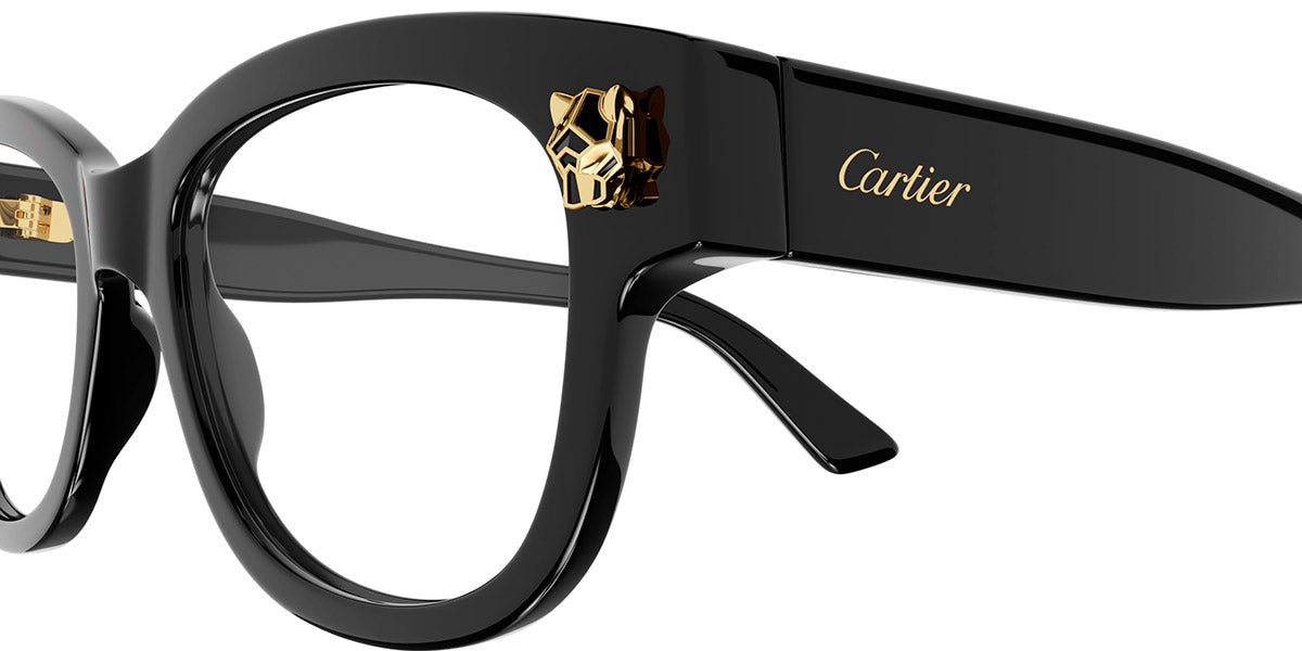 CARTIER EYEGLASSES - CT0373O 001 51 - Black Panthère De Cartier
