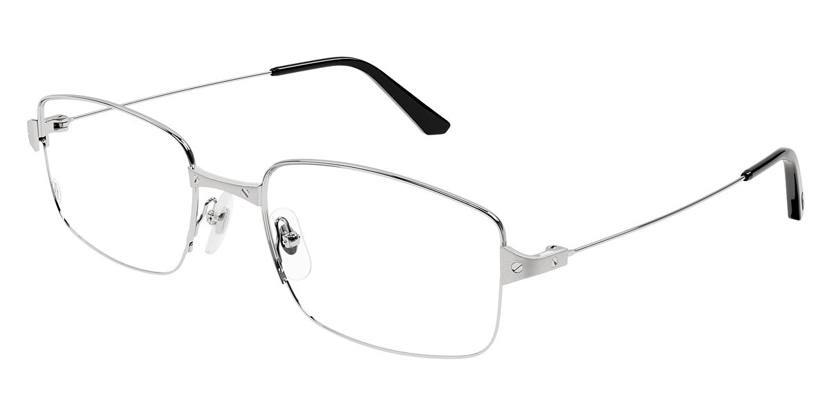 CARTIER EYEGLASSES - CT0406O 002 56 - Silver Santos De Cartier
