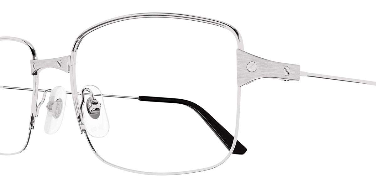 CARTIER EYEGLASSES - CT0406O 002 56 - Silver Santos De Cartier