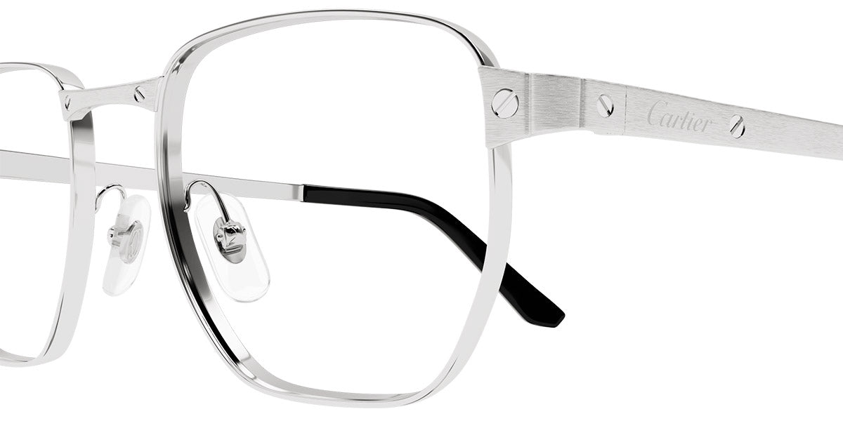 CARTIER EYEGLASSES - CT0480O 002 53 - Silver Santos de Cartier