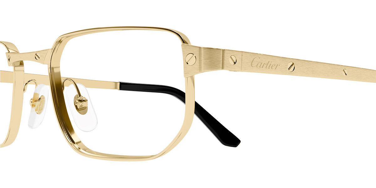 CARTIER EYEGLASSES - CT0481O 001 53 - Gold Santos de Cartier