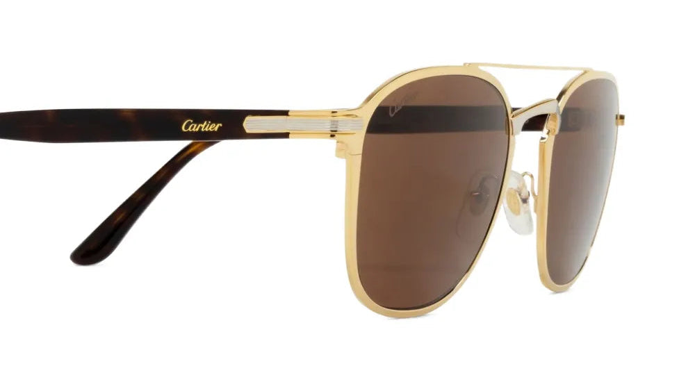 CARTIER SUNGLASSES - CT0012S 002 54 - Gold/Havana Première De Cartier