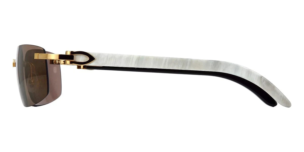 CARTIER SUNGLASSES - CT0046S 004 56 CALIFORNIA WHITE HORN