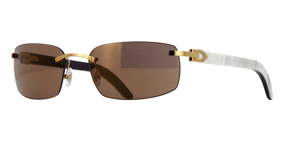 CARTIER SUNGLASSES - CT0046S 004 56 CALIFORNIA WHITE HORN