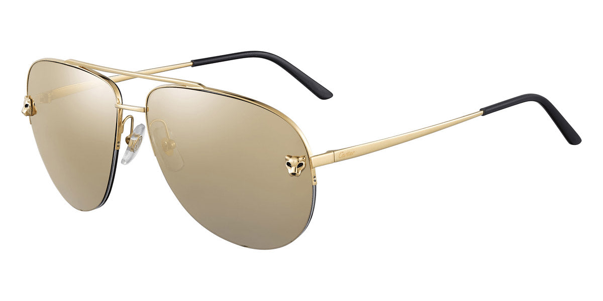 CARTIER SUNGLASSES - CT0065S 002 60 - Gold Panthère de Cartier