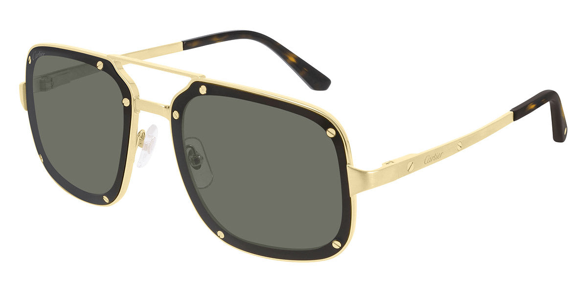 CARTIER SUNGLASSES - CT0194S 002 58 - Gold Santos de Cartier
