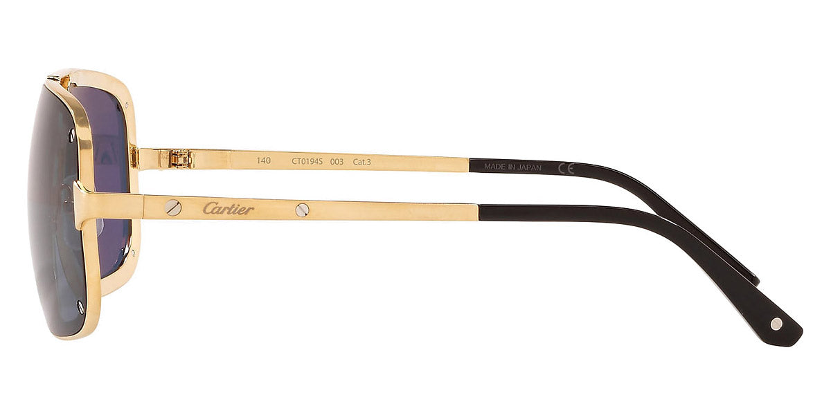 CARTIER SUNGLASSES - CT0194S 003 58 - Gold Santos de Cartier