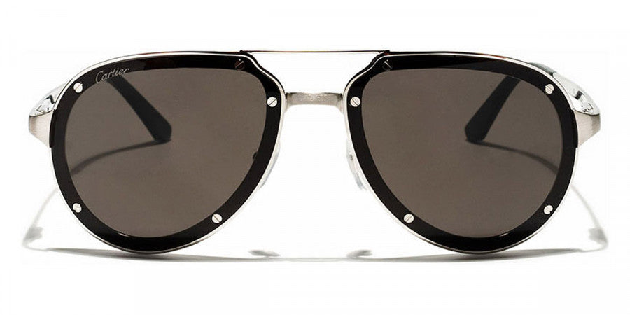 CARTIER SUNGLASSES - CT0195S 001 60 - Silver Santos De Cartier