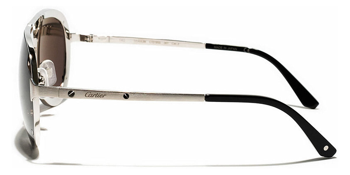 CARTIER SUNGLASSES - CT0195S 001 60 - Silver Santos De Cartier