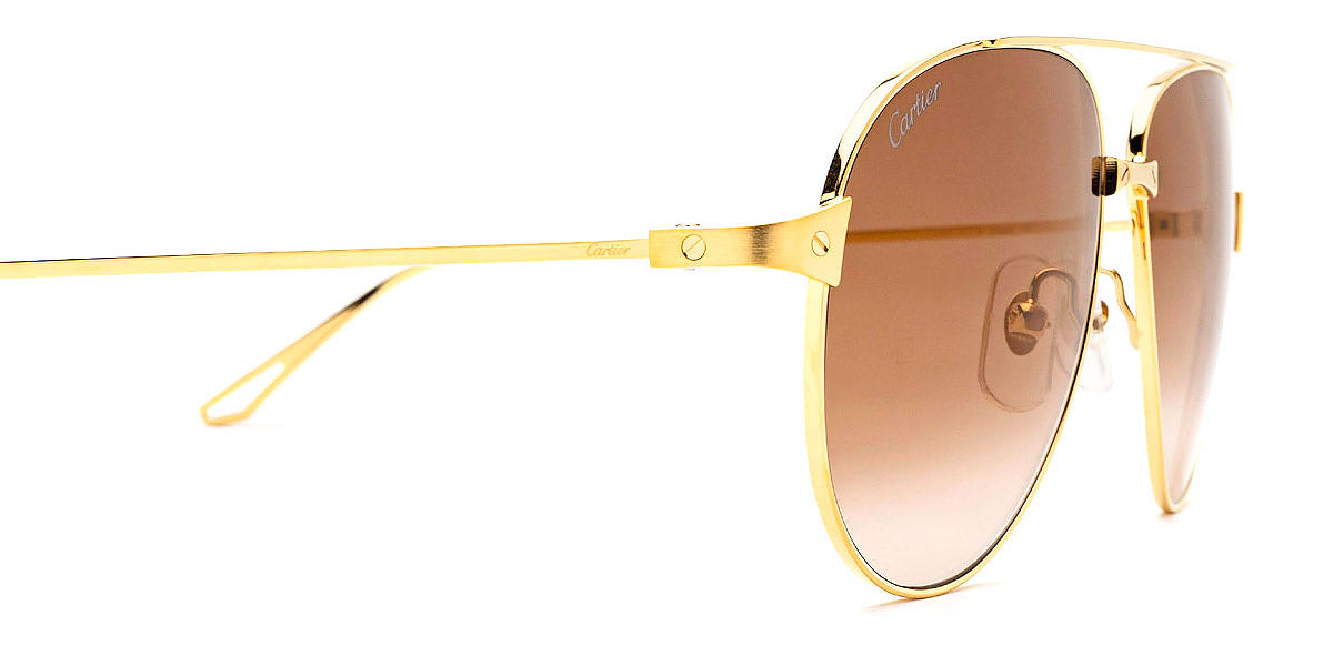 CARTIER SUNGLASSES - CT0298S 002 57 - Gold Santos De Cartier