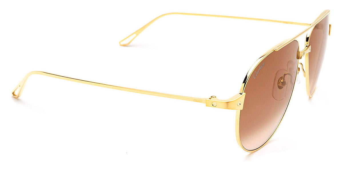 CARTIER SUNGLASSES - CT0298S 002 57 - Gold Santos De Cartier