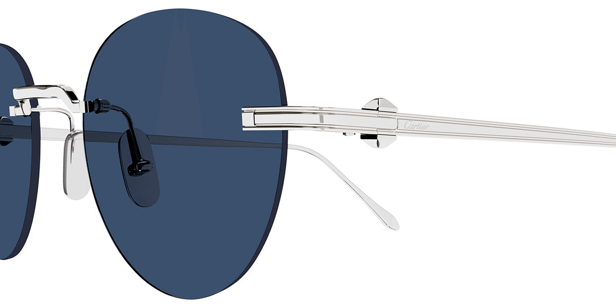 CARTIER SUNGLASSES - CT0331S 001 51 - Silver Pasha de Cartier