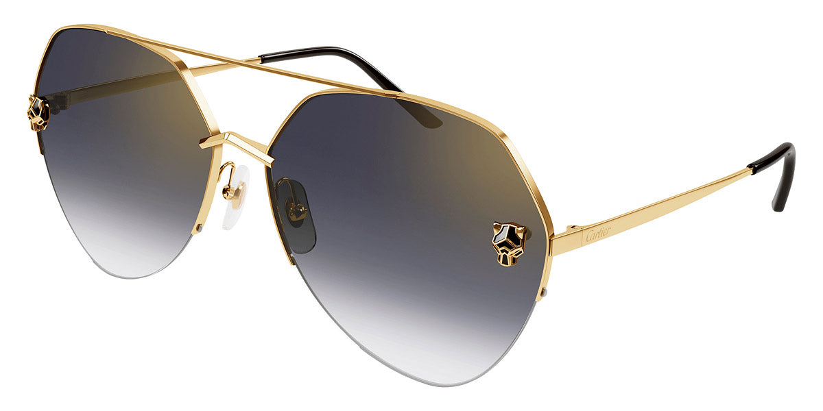CARTIER SUNGLASSES - CT0355S 001 64 - Gold Panthère De Cartier
