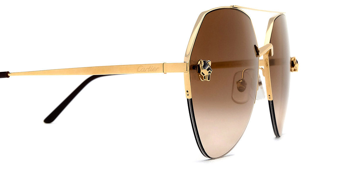 CARTIER SUNGLASSES - CT0355S 002 64 - Gold Panthère De Cartier