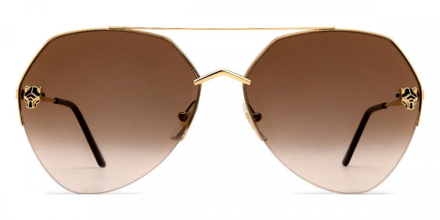 CARTIER SUNGLASSES - CT0355S 002 64 - Gold Panthère De Cartier