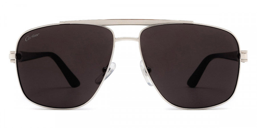 CARTIER SUNGLASSES - CT0365S 001 58 - Silver/Black Décor C